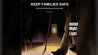 USB आउटलेट नाइट लाइट 5V 4.8A छेड़छाड़ प्रतिरोधी