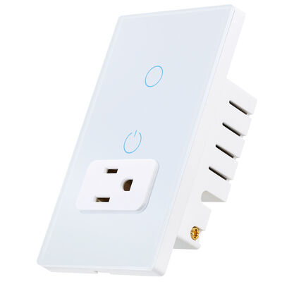 ETL/FCC Certified WiFi Smart Wall Socket with 10A Max Current and Durable ABS & PC Material
