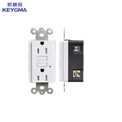 125V 15A Tamper Resistant GFCI Electrical Outlet with Self-Test and UL943 Standard GFCI Grounding